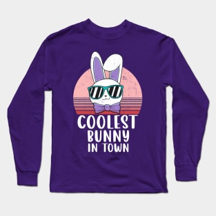 Funny Coolest Bunny In Town Sunglasses Easter Day 2022 Long Sleeve T-Shirt